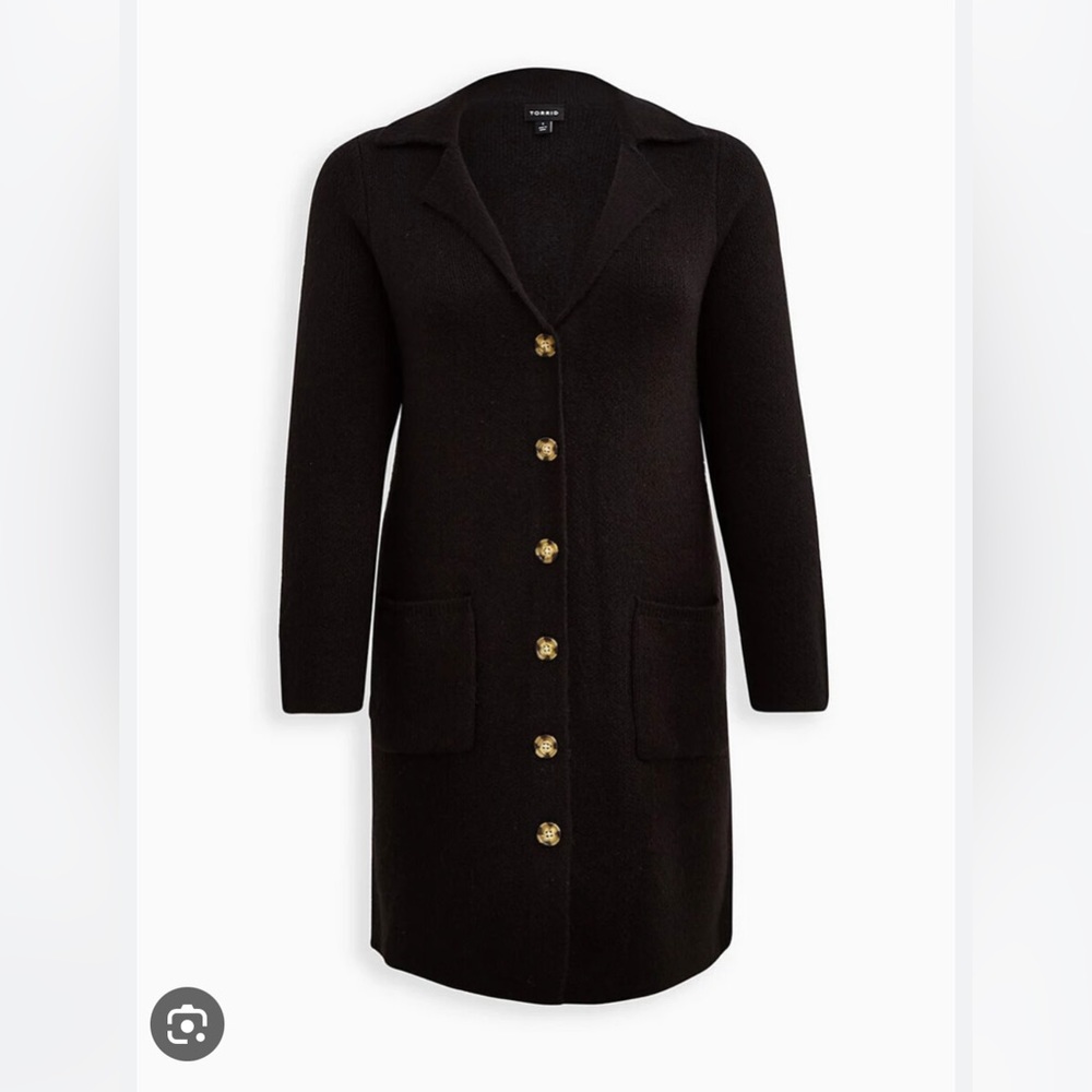 Notched collar cardigan